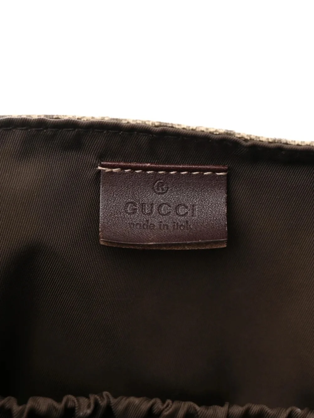 Gucci GG Plus Monogram Messenger Diaper Bag Dark Brown